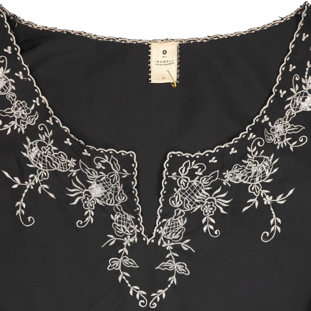 Isabell Kristensen Black Embroidered Tunic Malibou Dress