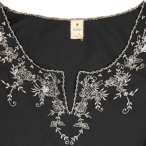 Isabell Kristensen Black Embroidered Tunic Malibou Dress