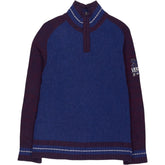 Versace Sport Blue Burgundy Wool Jumper