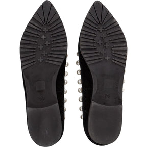 Mother of Pearl Black Pearl Embellished Flats