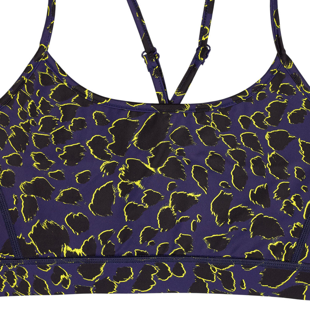 Hush Blue Yellow Alfa Printed Sports Bra