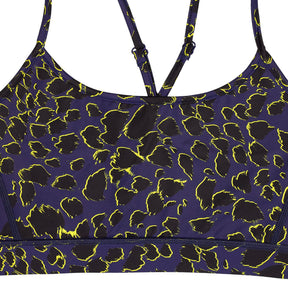 Hush Blue Yellow Alfa Printed Sports Bra