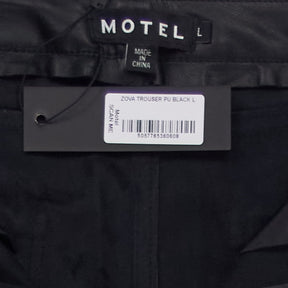 Motel Black PU Zova Trousers