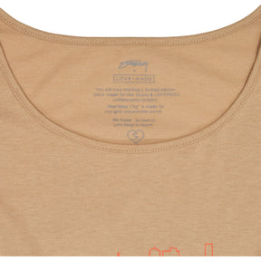 Stussy Beige Heartbeat City London T-Shirt