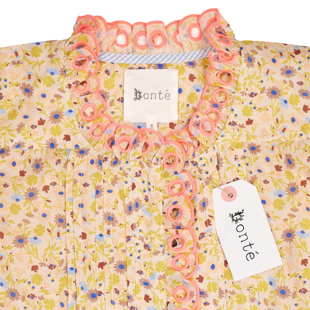 Bonté Lemon Zest Floral Etienne Shirt