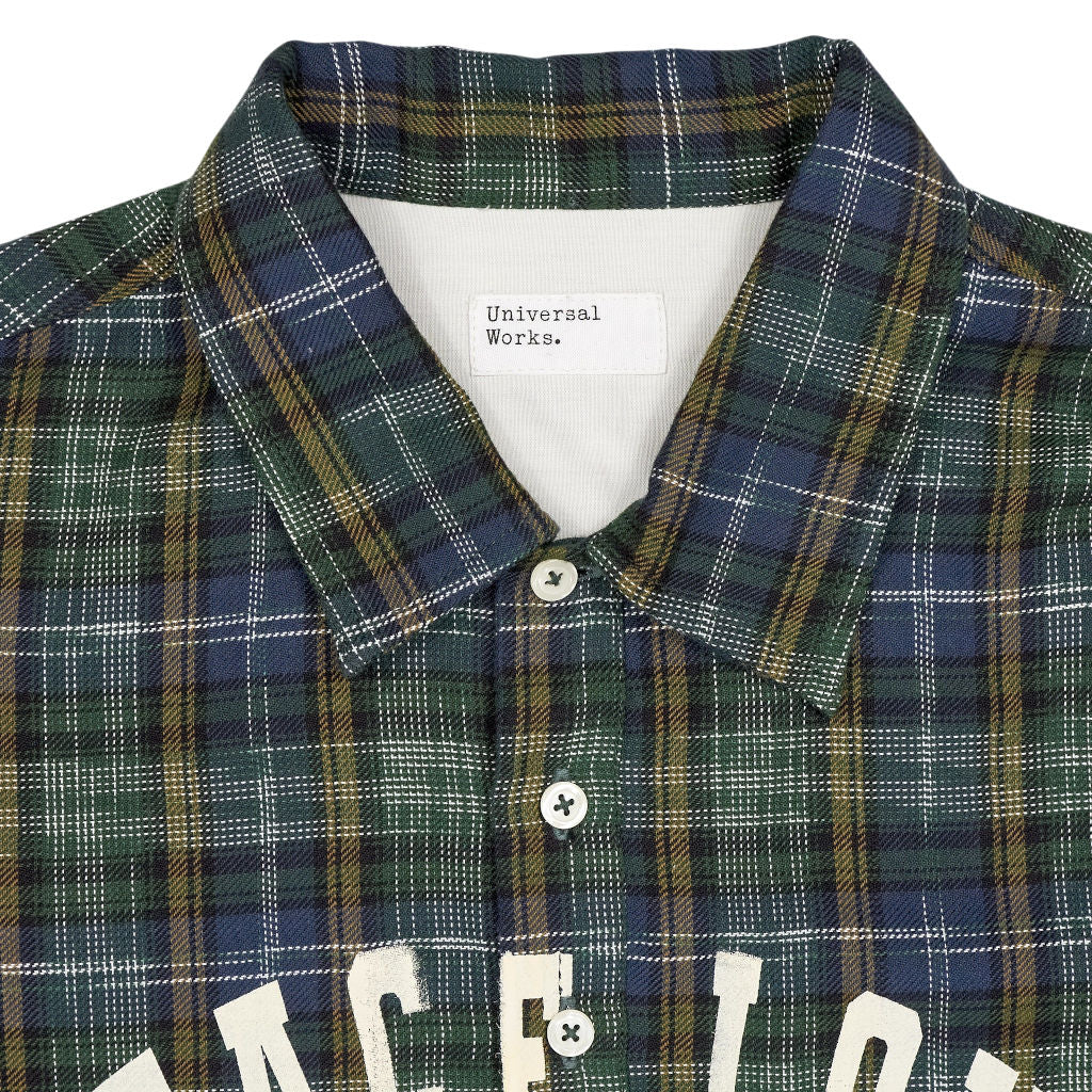 Universal Works Blue Green Check Shirt