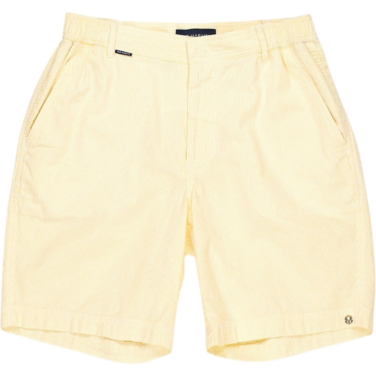 MR MARVIS Yellow Seersucker Shorts