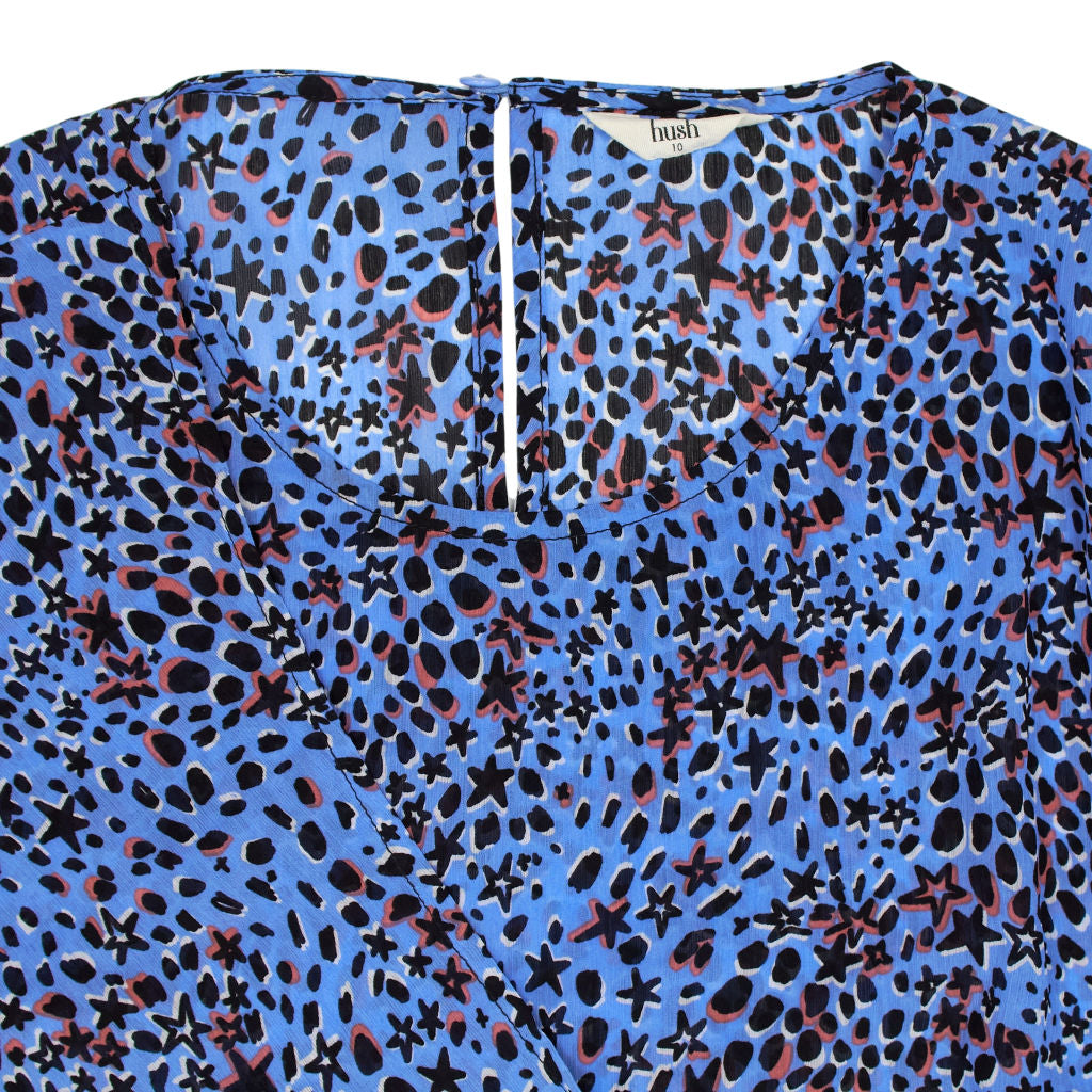 Hush Blue Patterned Blouse