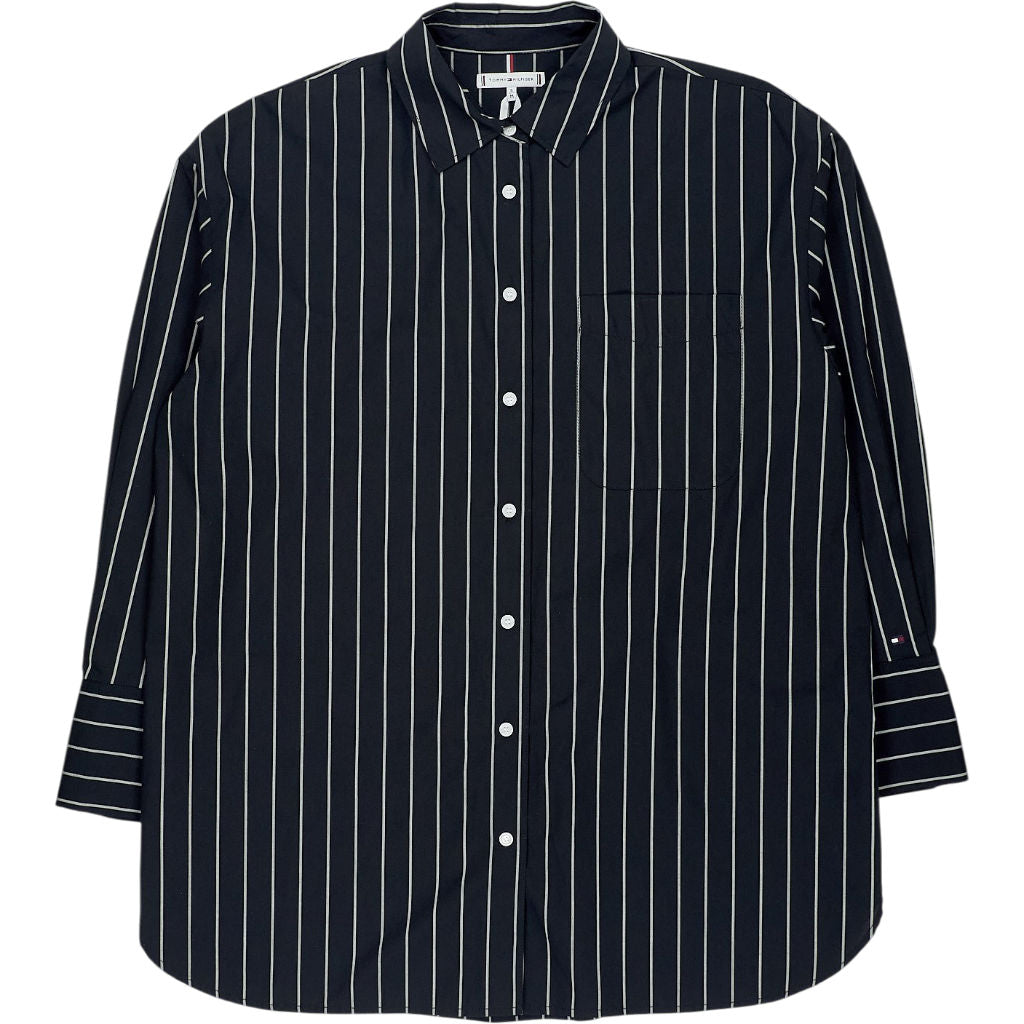 Tommy Hilfiger Black Stripe Loose Fit Shirt