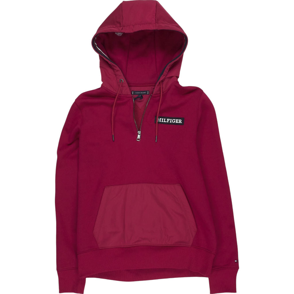 Tommy Hilfiger Red Hooded Sweatshirt Medium