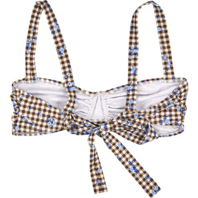 Motel Brown Floral Panave Bikini Top