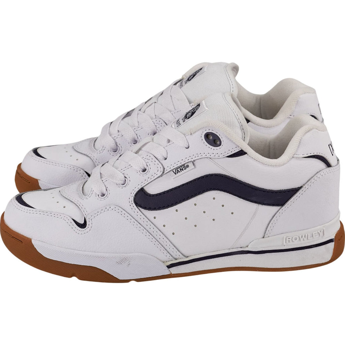 Vans White Navy Rowley XLT Trainers US 9