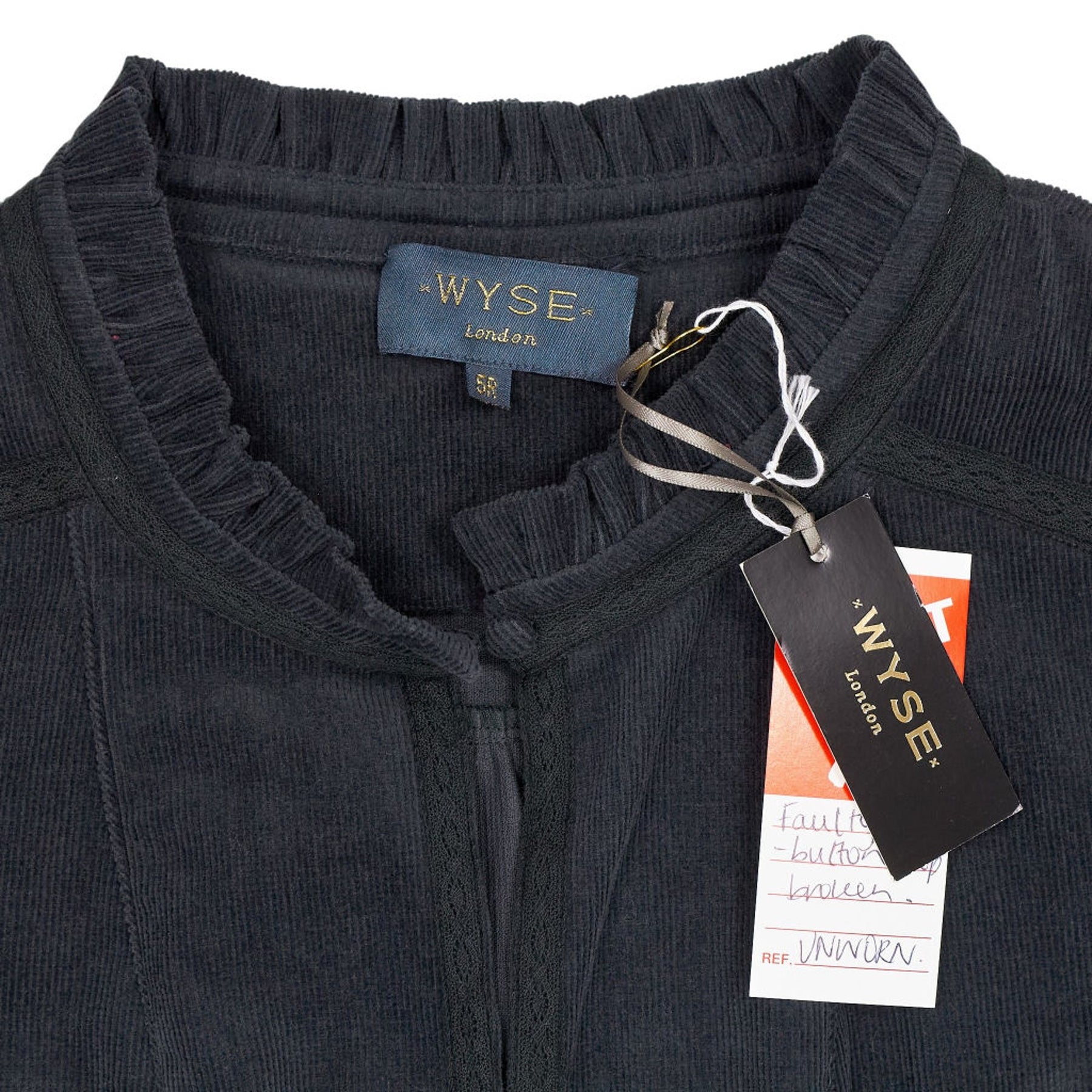 Wyse Black Jodi Cord Dress