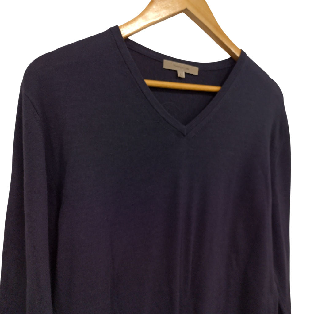 Marcus Law Navy Wool Jumper