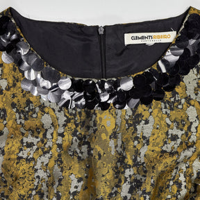 Clements Ribeiro Metallic Jacquard Patterned Dress