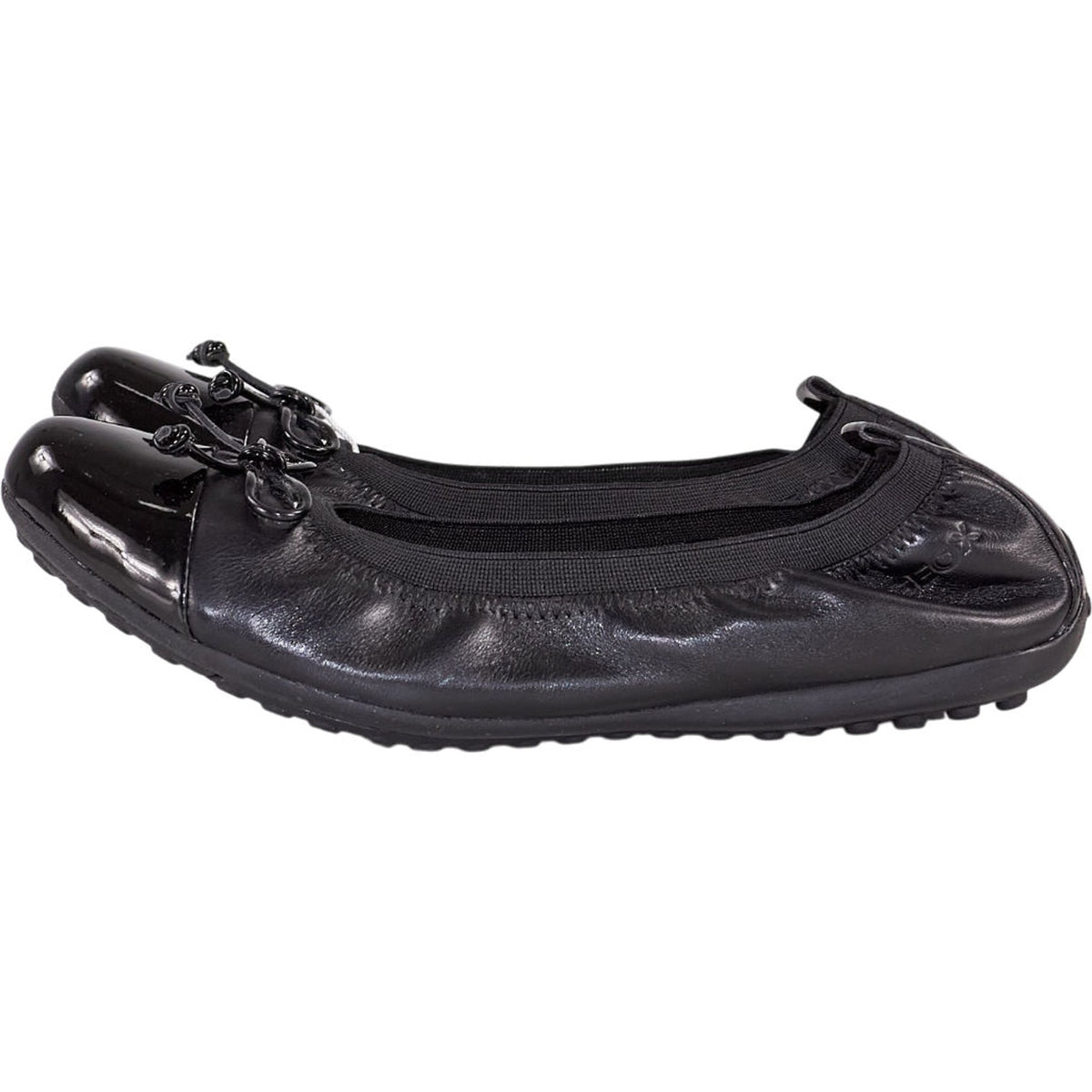 Geox Black Leather Ballet Flats