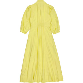 ME+EM Yellow Pleated Midi Dress