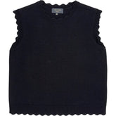 Wyse London Black Merino Wool Vest
