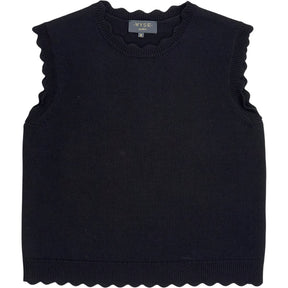 Wyse London Black Merino Wool Vest