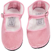 Drogheria Crivellini Pink Velvet Mary Jane Slippers