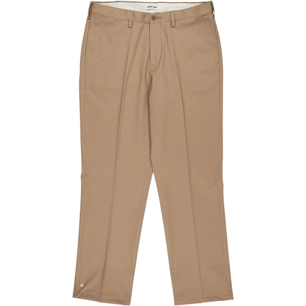 Lands' End Beige Cotton Chinos Trousers
