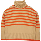 Beaufort & Blake Orange Striped Turtleneck Jumper