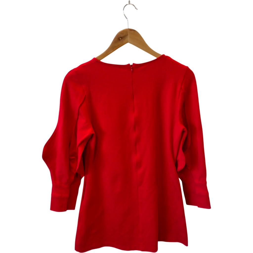 Metisu Red Long Sleeve Mini Dress