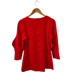 Metisu Red Long Sleeve Mini Dress