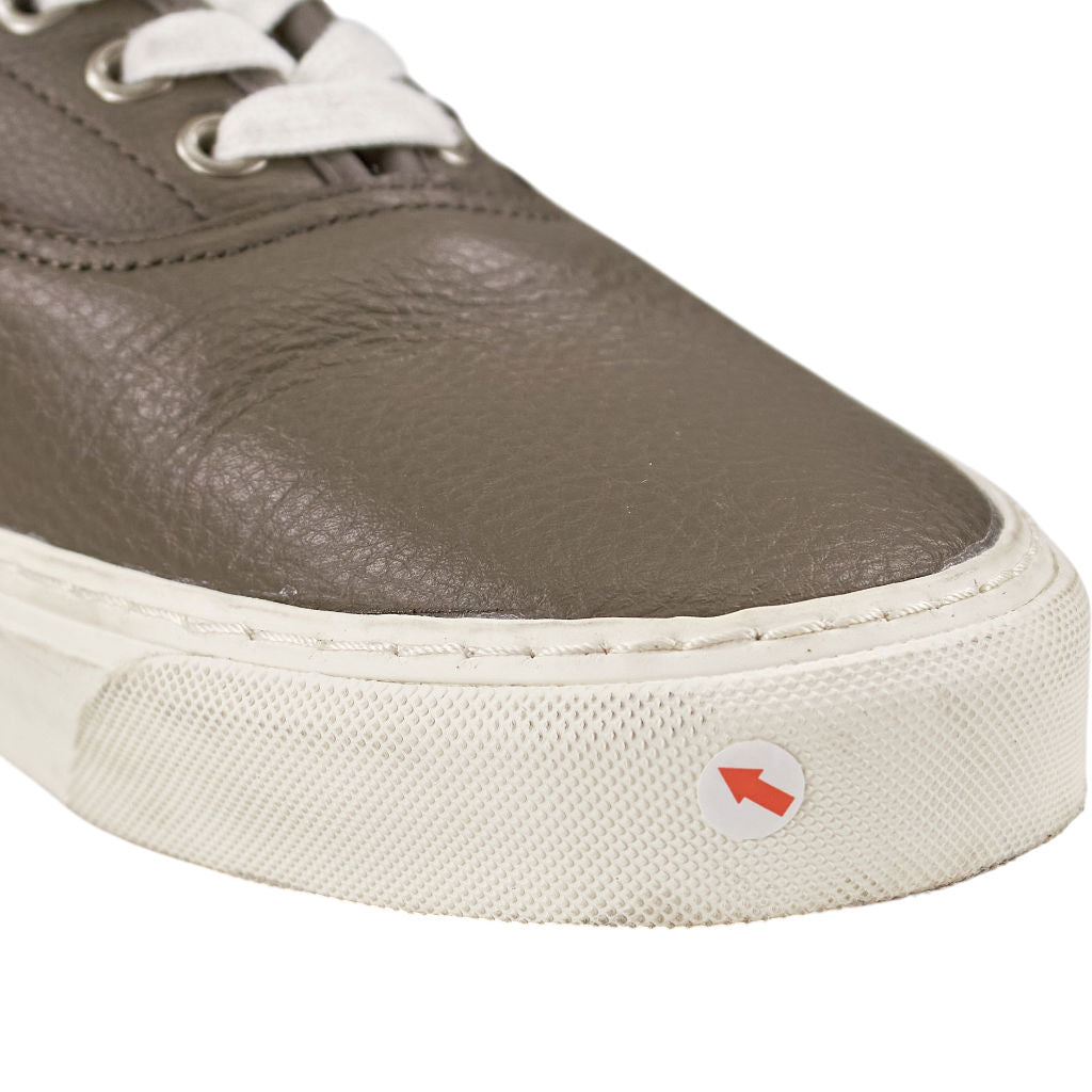 Vans Grey/Green Leather Trainers