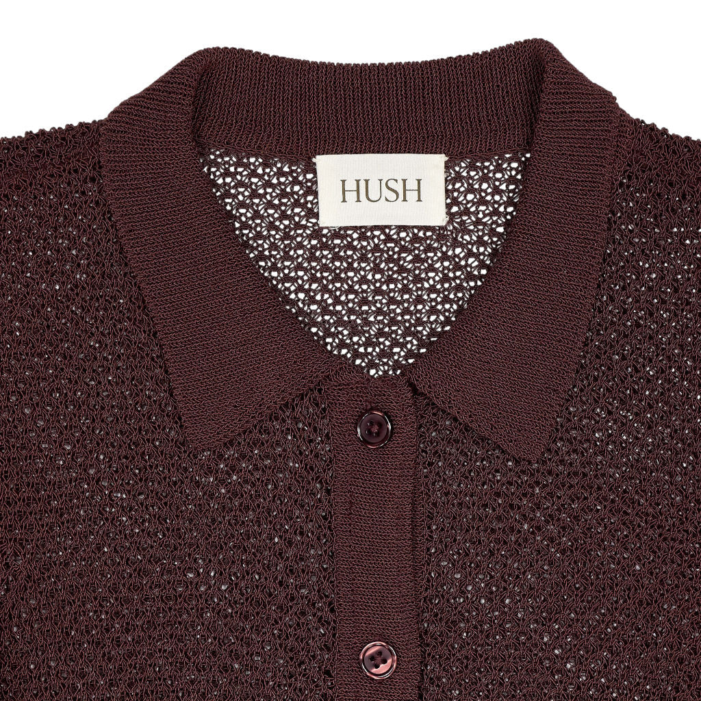 Hush Burgundy Soft Mesh Top
