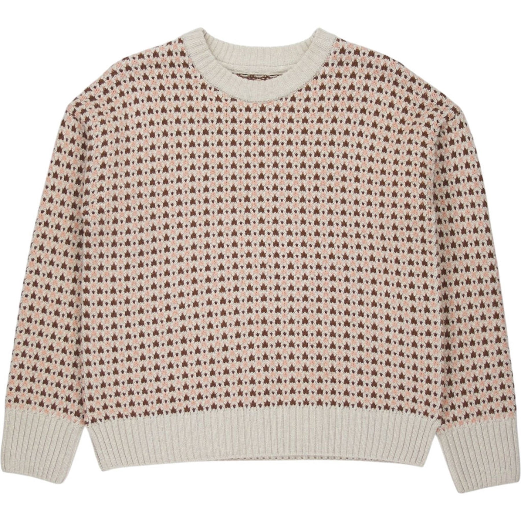 Beaufort & Blake Beige Patterned Jumper Sample - size label removed