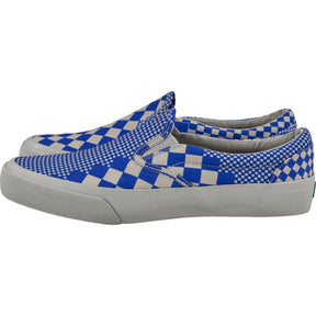 YMC Blue Check Slip-On Trainers