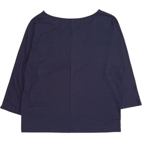 Baukjen Navy Spenser Relaxed Boat Neck Top