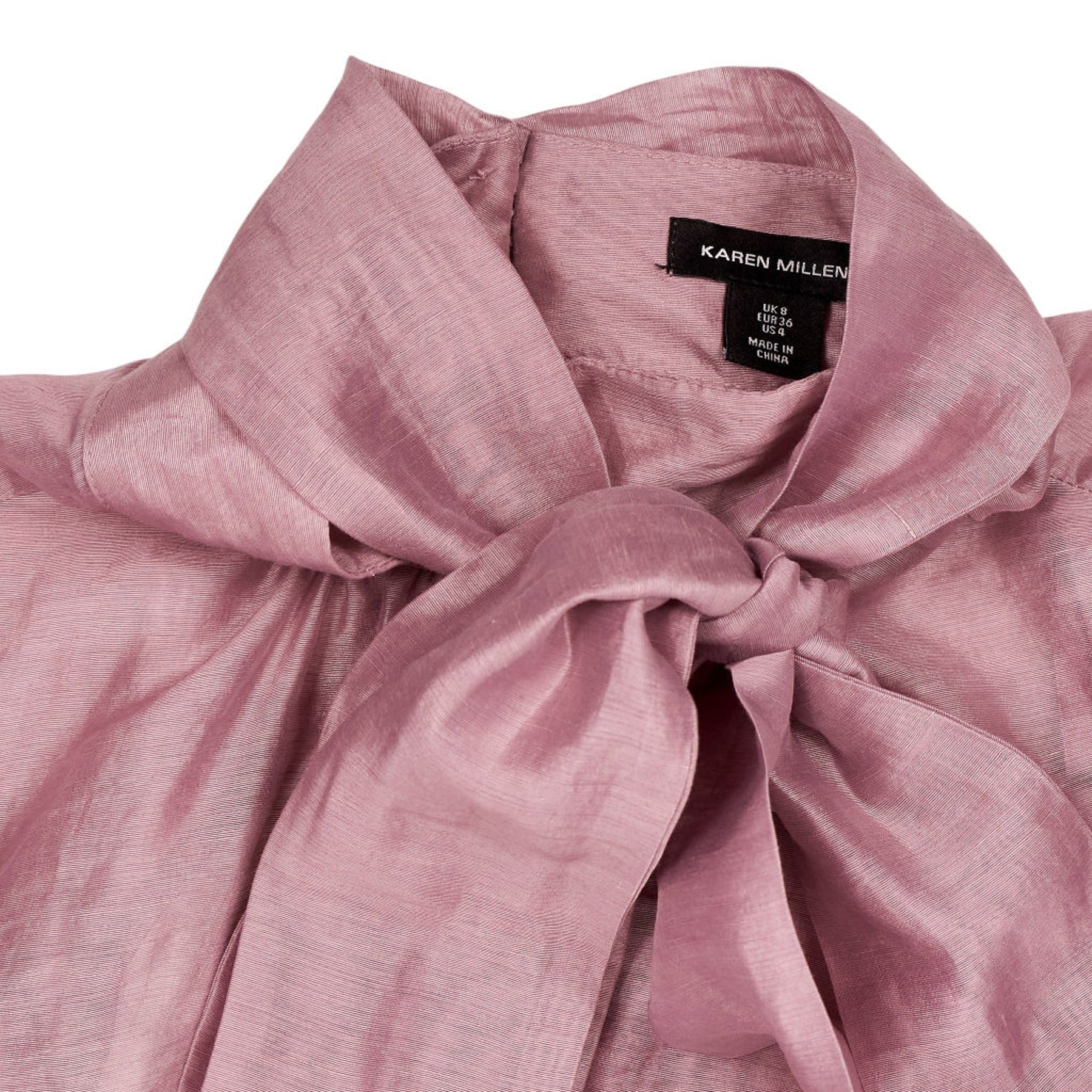 Karen Millen Pink Tie Neck Blouse