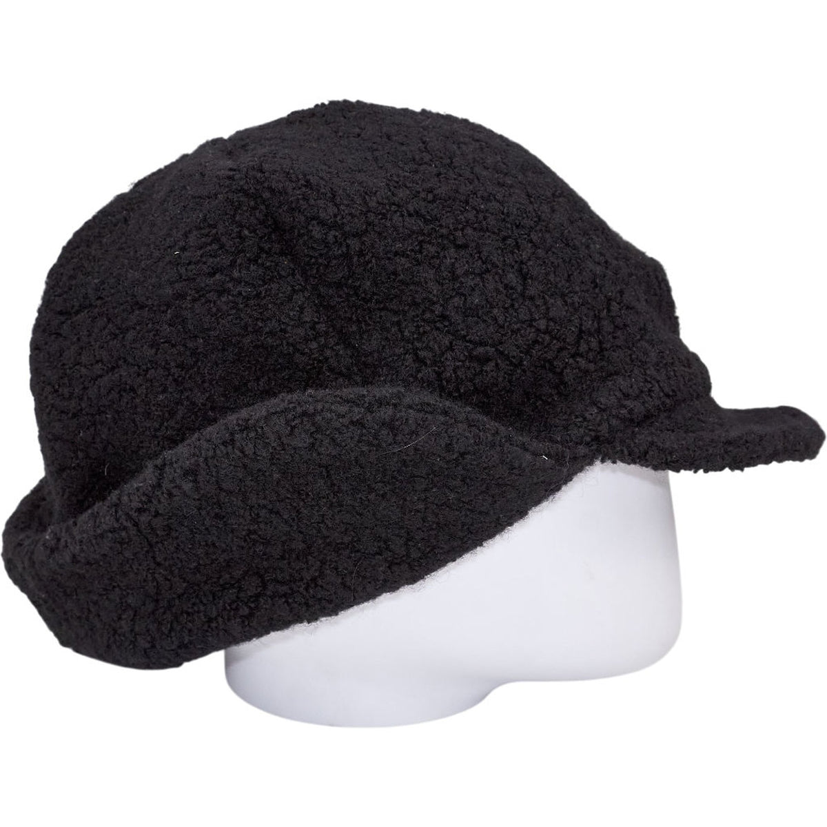Cable Black Boucle Hat