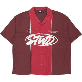 Pull & Bear Maroon Graphic Shirt