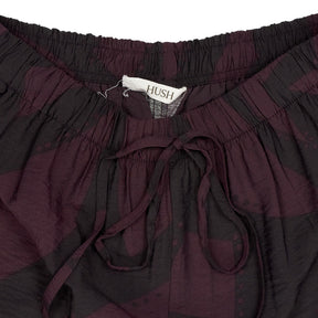 Hush Purple Black Wide Leg Trousers