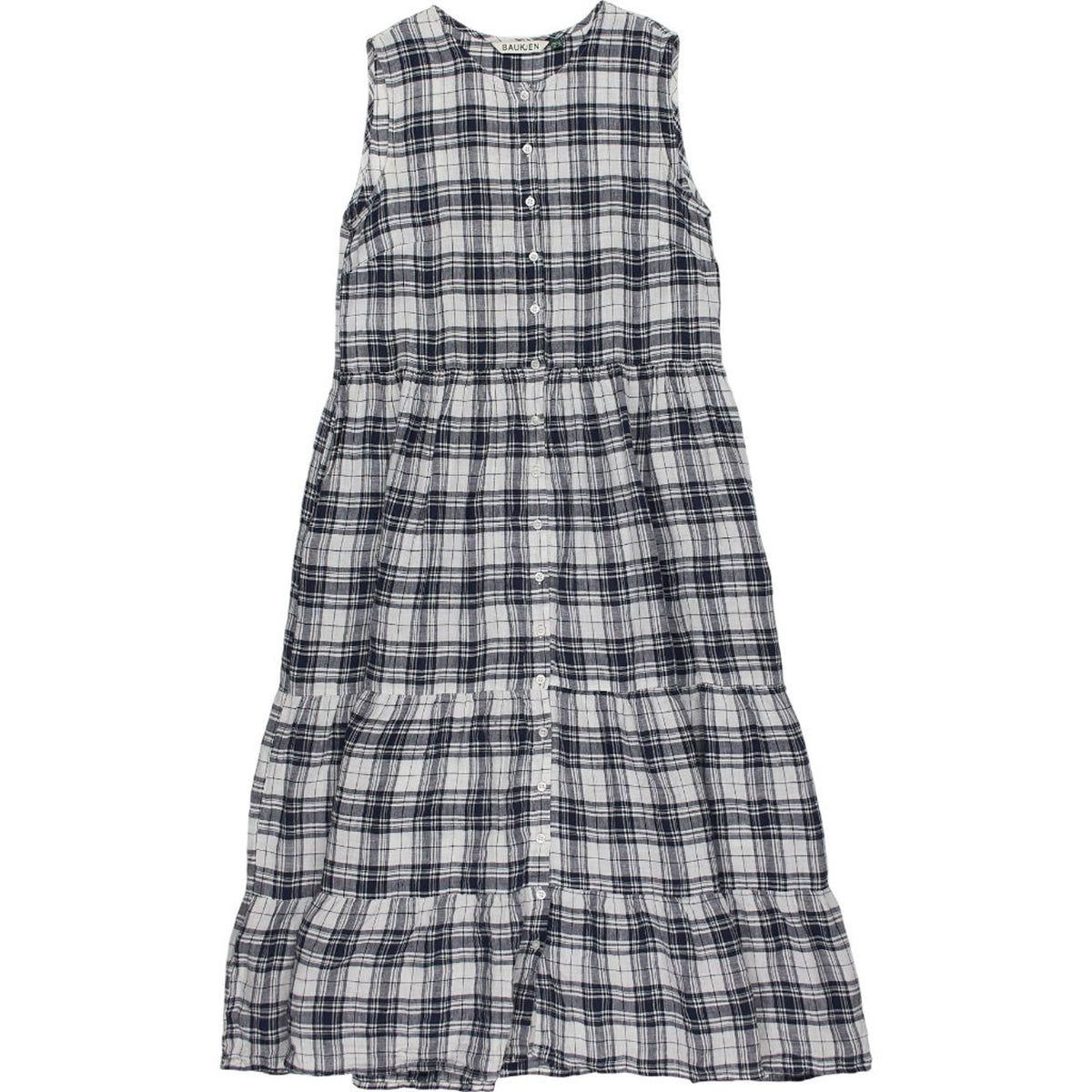 Baukjen Navy White Check Dress