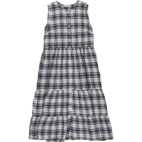 Baukjen Navy White Check Dress