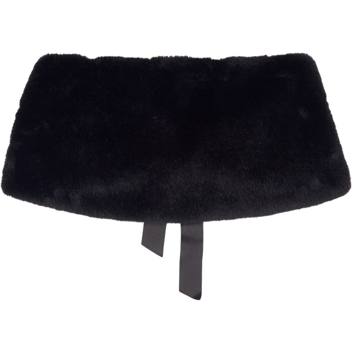 Armani Black Faux Fur Shawl