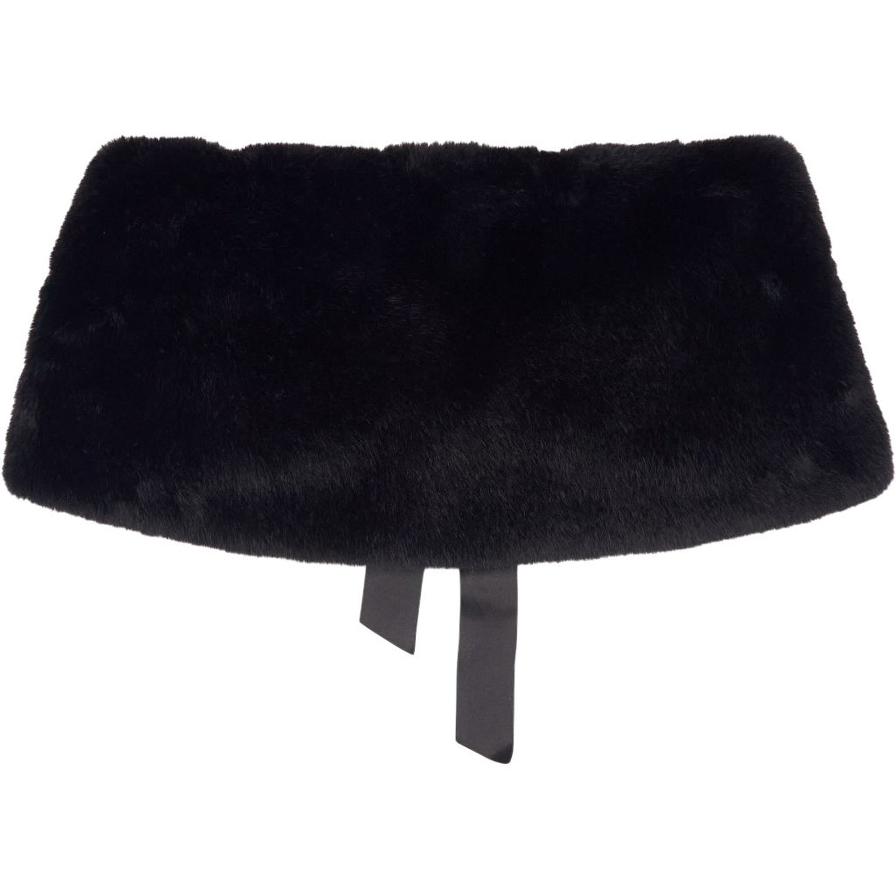 Armani Black Faux Fur Shawl