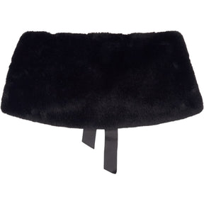 Armani Black Faux Fur Shawl