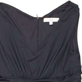 Ripe Black Polyester Ruched Midi Dress