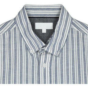 Striped Blue Collared Shirt