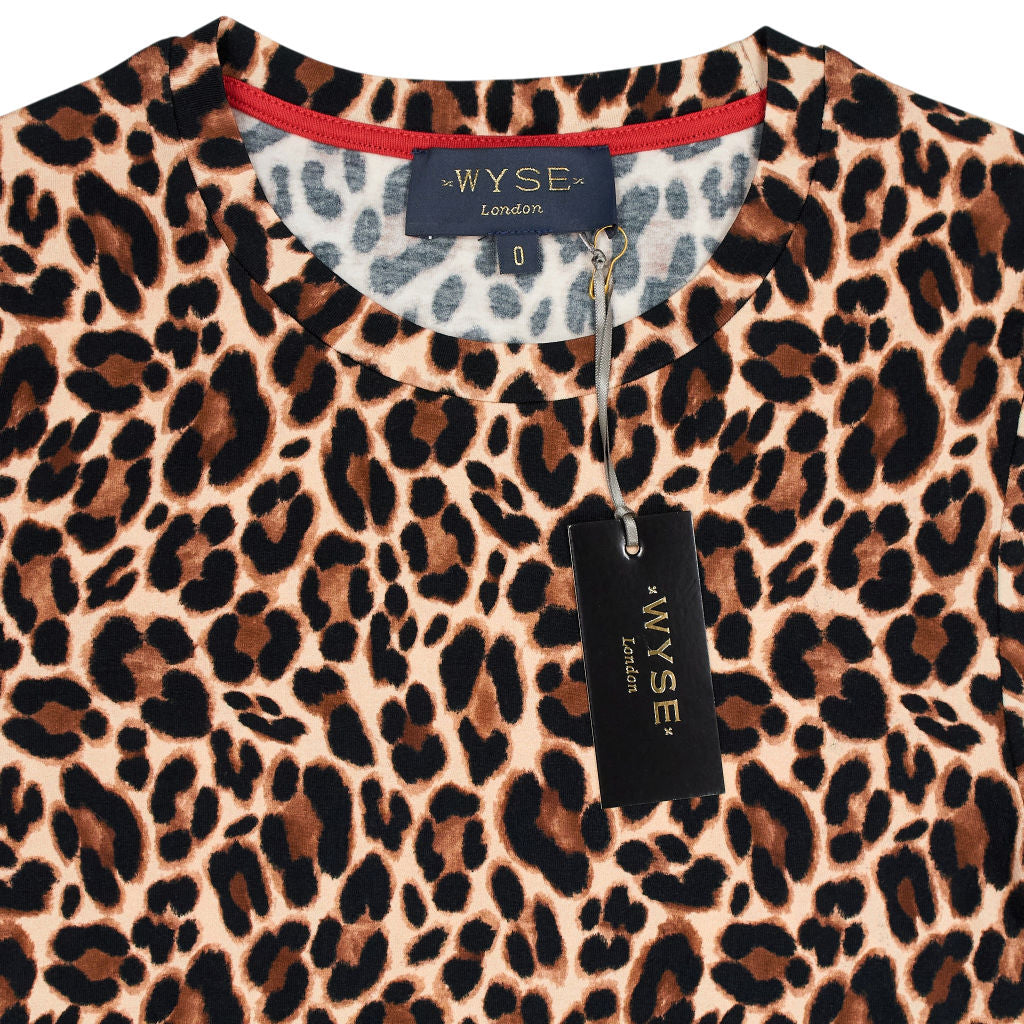 WYSE Leopard Marnie Long Sleeve Jersey Top