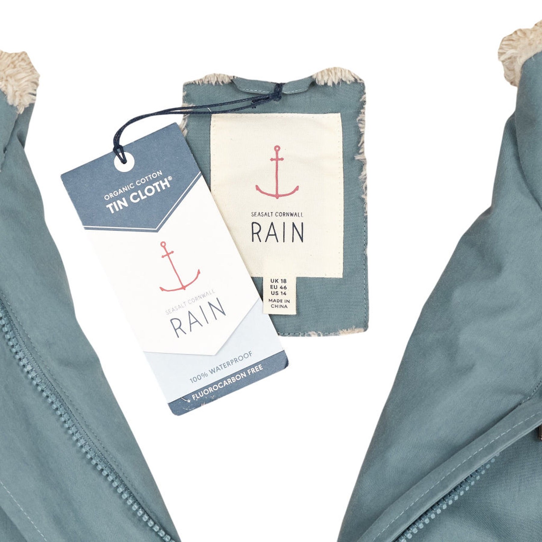 Seasalt Cornwall Blue Rain Coat