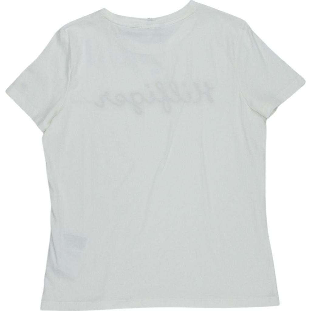 Tommy Hilfiger Ecru Gold Logo T-Shirt