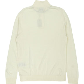 Moss Cream Zip Neck Sweater