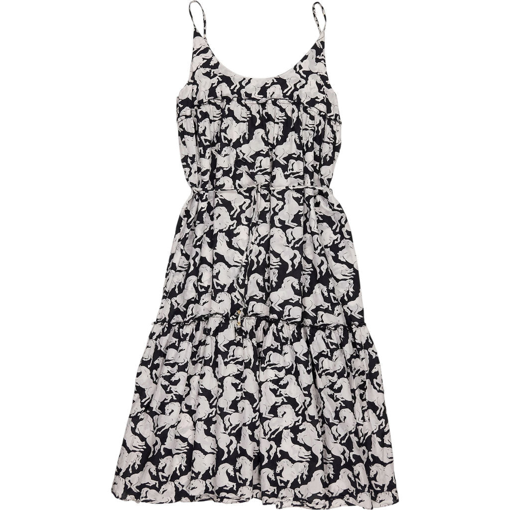 Stella McCartney Black White Horse Print Summer Dress