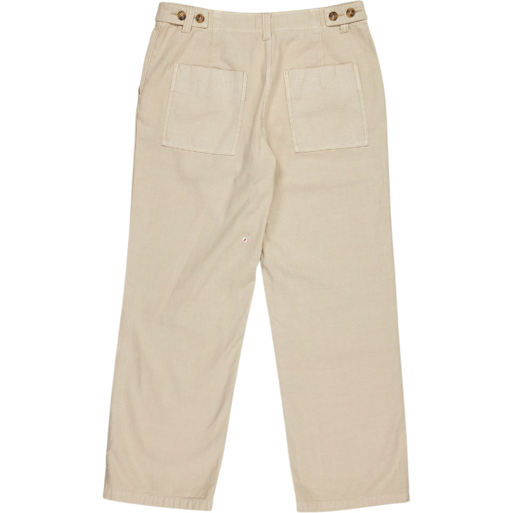 Hush Light Neutral Kia Washed Cotton Trousers